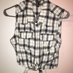 Flannel tank top